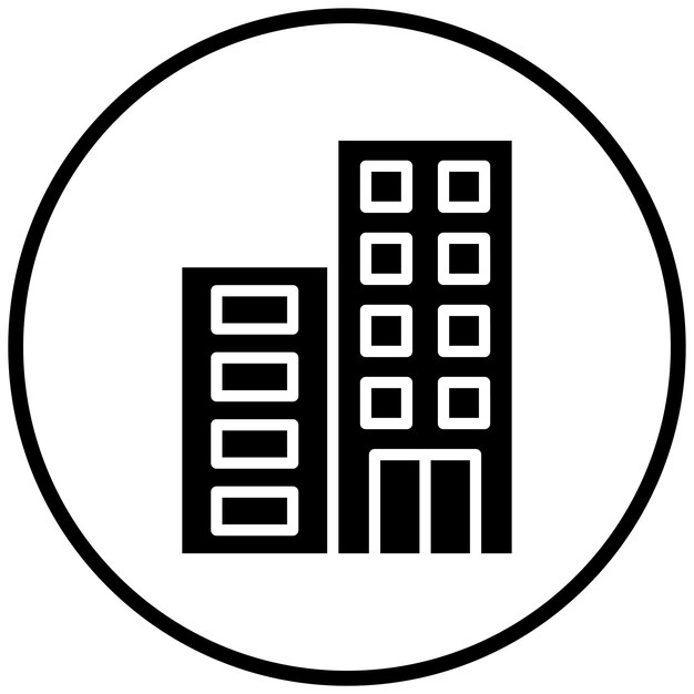 Diseño vectorial de apartamentos estilo icono
