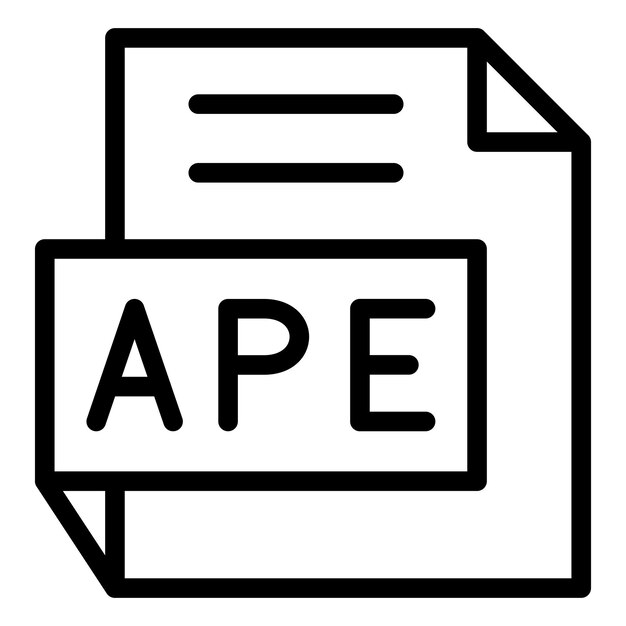 Diseño vectorial APE Estilo del icono