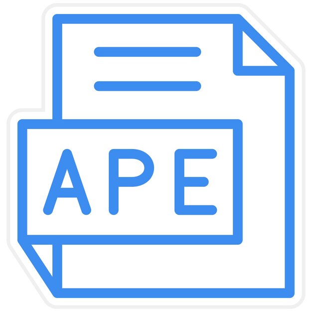 Diseño vectorial APE Estilo del icono