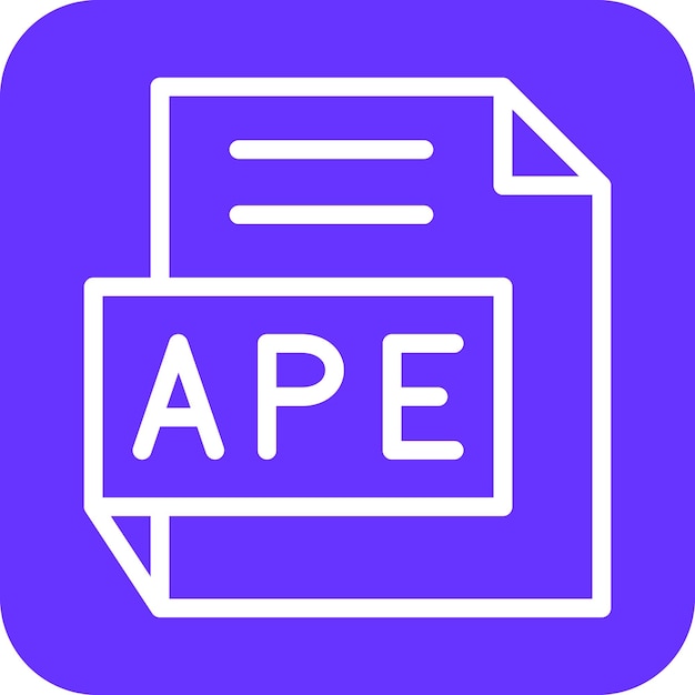Diseño vectorial APE Estilo del icono