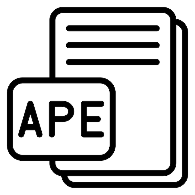 Diseño vectorial APE Estilo del icono