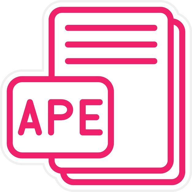 Diseño vectorial APE Estilo del icono