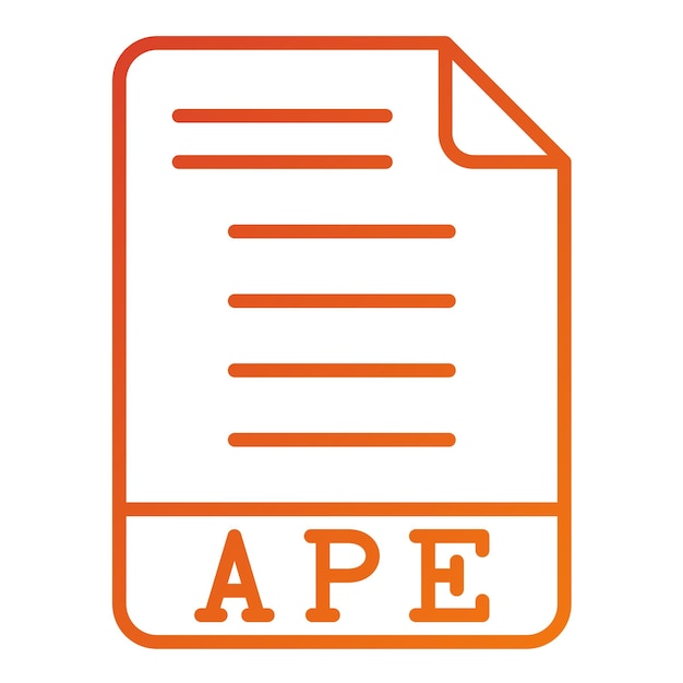 Diseño vectorial APE Estilo del icono