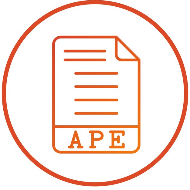 Diseño vectorial APE Estilo del icono