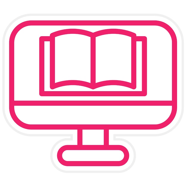 Diseño vectorial de aplicaciones EdTech Estilo de icono