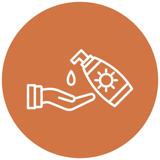 Diseño vectorial aplicando el estilo de icono de crema