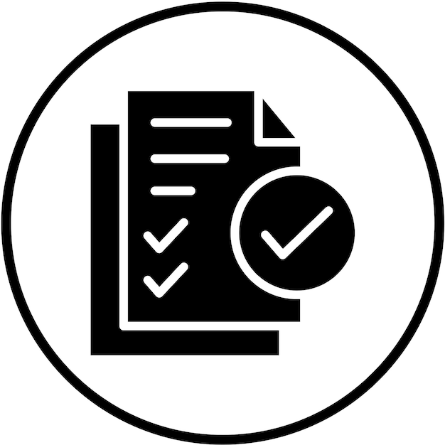 Diseño vectorial Aprobar el estilo del icono