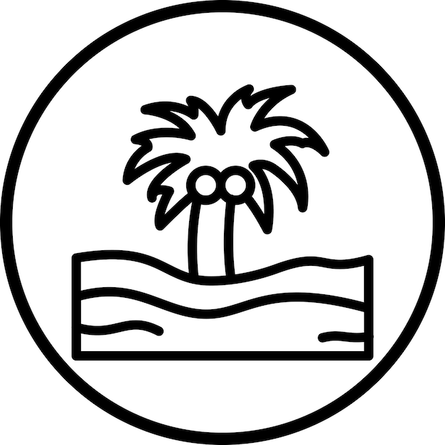 Diseño vectorial de árboles de palma Estilo de icono
