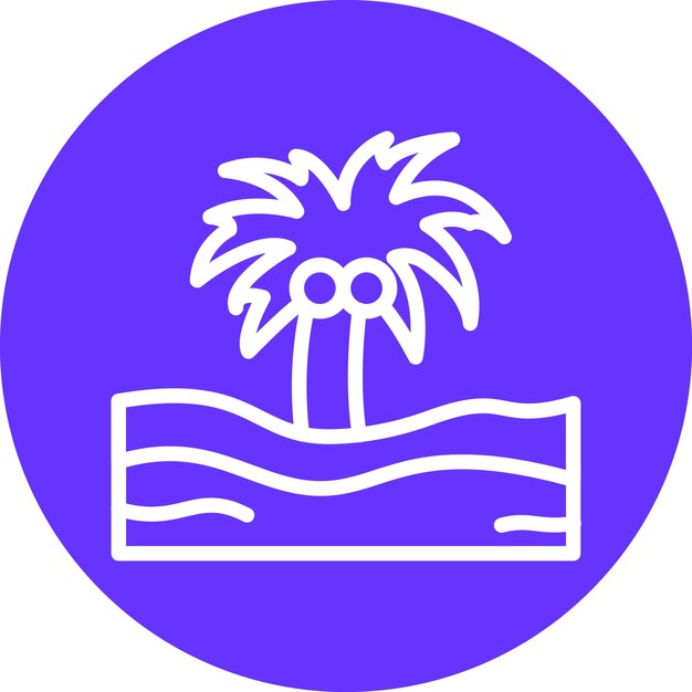 Diseño vectorial de árboles de palma Estilo de icono