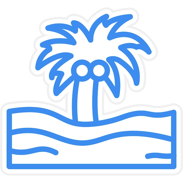 Diseño vectorial de árboles de palma Estilo de icono