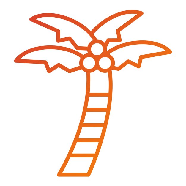 Diseño vectorial de árboles de palma Estilo de icono