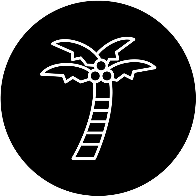 Diseño vectorial de árboles de palma Estilo de icono