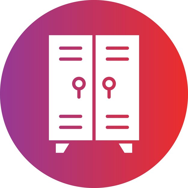 Diseño vectorial de los armarios Estilo del icono