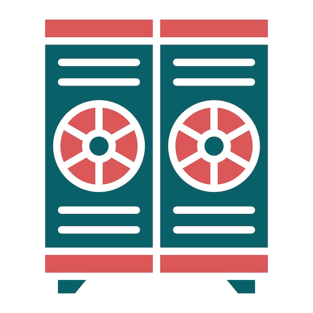 Diseño vectorial de los armarios Estilo del icono
