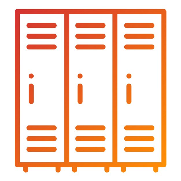 Diseño vectorial de los armarios Estilo del icono