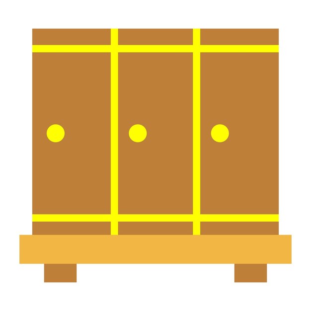 Diseño vectorial de los armarios Estilo del icono