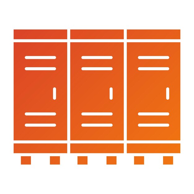 Diseño vectorial de los armarios Estilo del icono