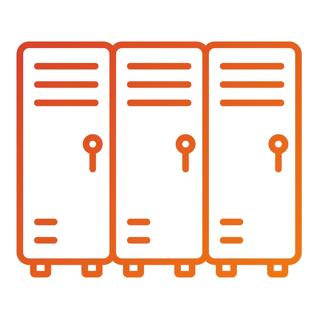 Diseño vectorial de los armarios Estilo del icono