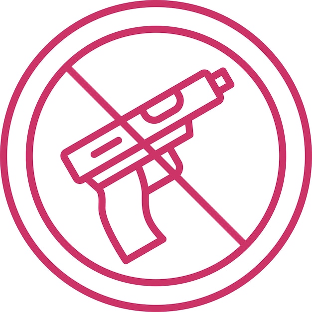 Diseño vectorial sin armas Estilo del icono