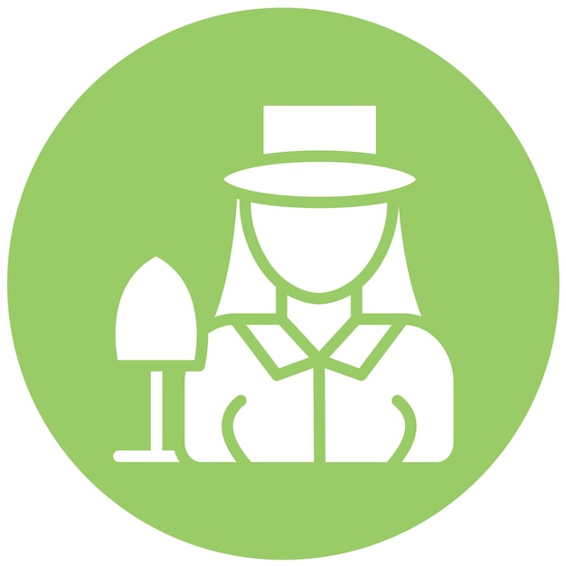 Diseño vectorial arqueólogo estilo de icono femenino