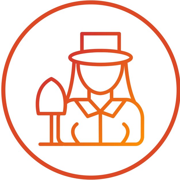 Diseño vectorial arqueólogo estilo de icono femenino