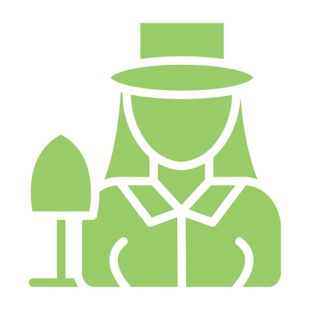 Diseño vectorial arqueólogo estilo de icono femenino
