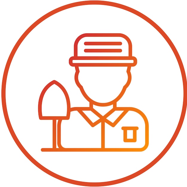 Diseño vectorial arqueólogo estilo de icono masculino