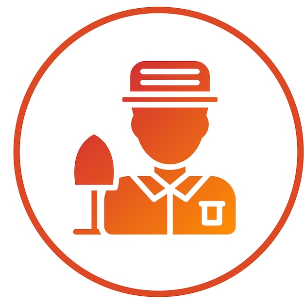 Diseño vectorial arqueólogo estilo de icono masculino