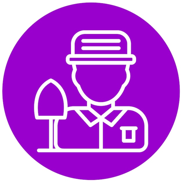 Diseño vectorial arqueólogo estilo de icono masculino