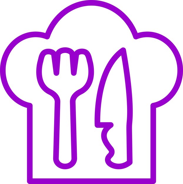 Diseño vectorial Arte culinario Estilo de icono