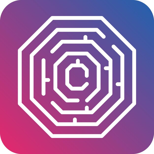 Diseño vectorial de arte enigma estilo de icono