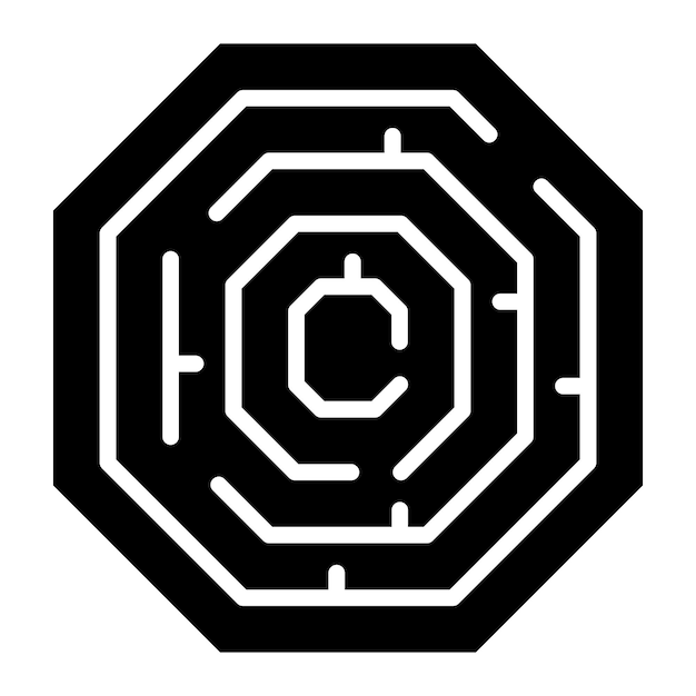 Diseño vectorial de arte enigma estilo de icono