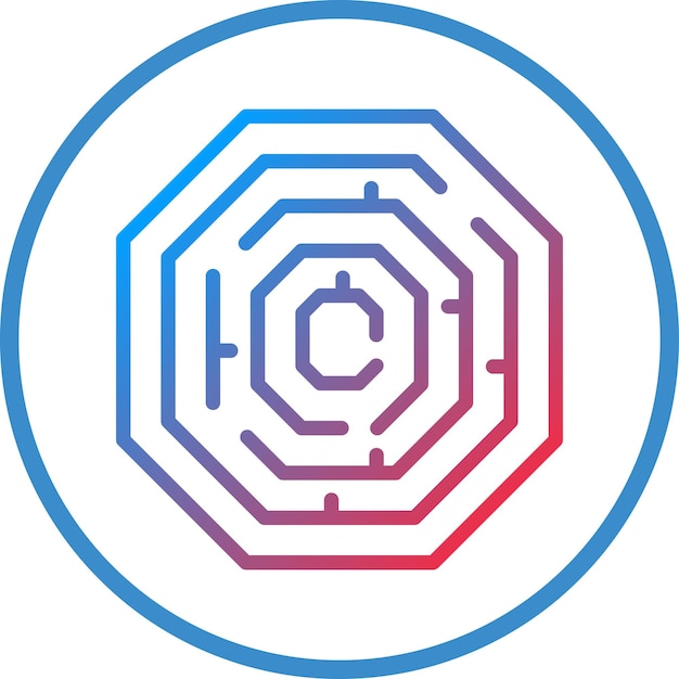 Diseño vectorial de arte enigma estilo de icono