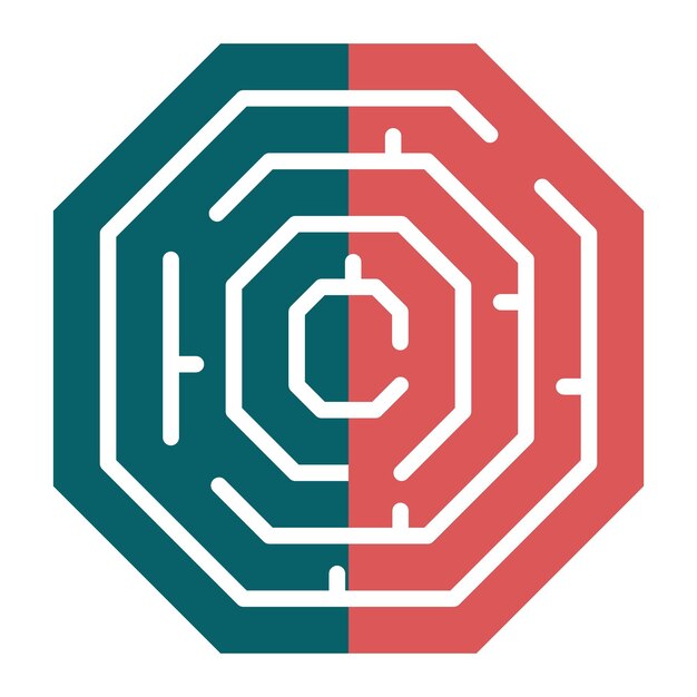 Diseño vectorial de arte enigma estilo de icono