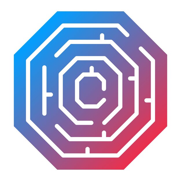 Diseño vectorial de arte enigma estilo de icono
