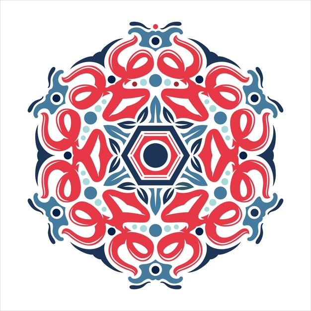 Diseño vectorial de arte de mandala moderno con una hermosa mezcla de colores adecuada para todo el diseño publicitario