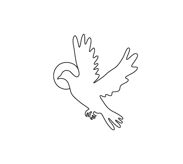 Diseño vectorial de arte de las siluetas de pájaros dove