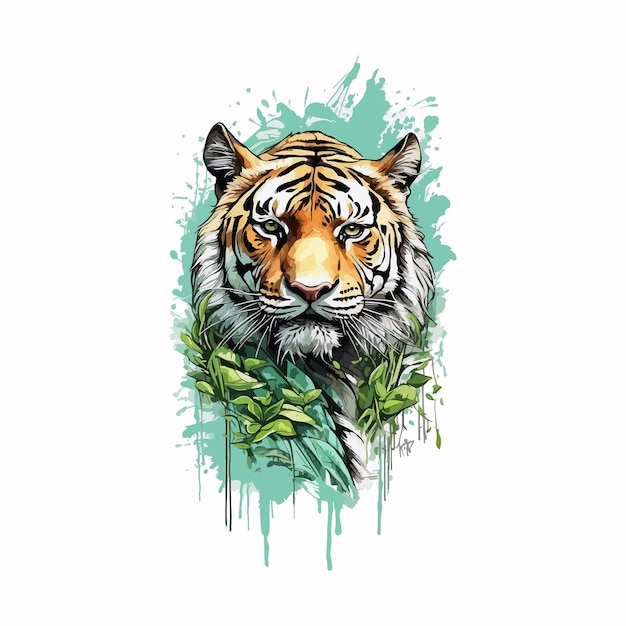 Vector diseño vectorial de arte del tigre
