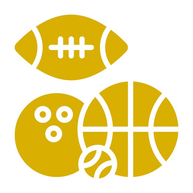 Diseño vectorial de artículos deportivos Estilo de icono