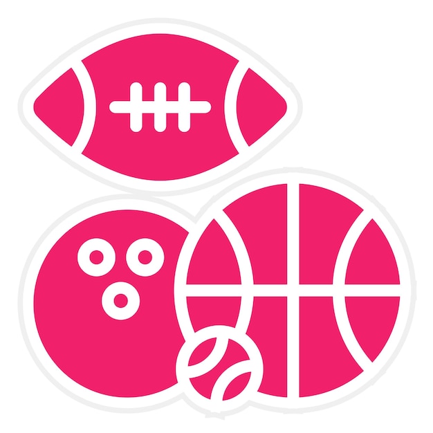 Diseño vectorial de artículos deportivos Estilo de icono