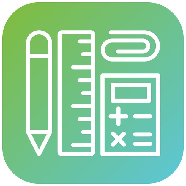 Diseño vectorial de artículos de oficina Estilo de icono