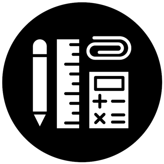 Diseño vectorial de artículos de oficina Estilo de icono