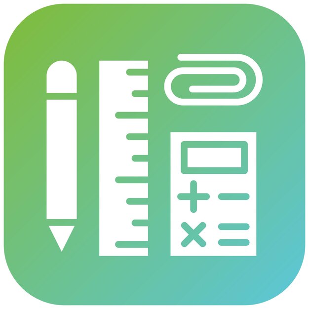 Diseño vectorial de artículos de oficina Estilo de icono
