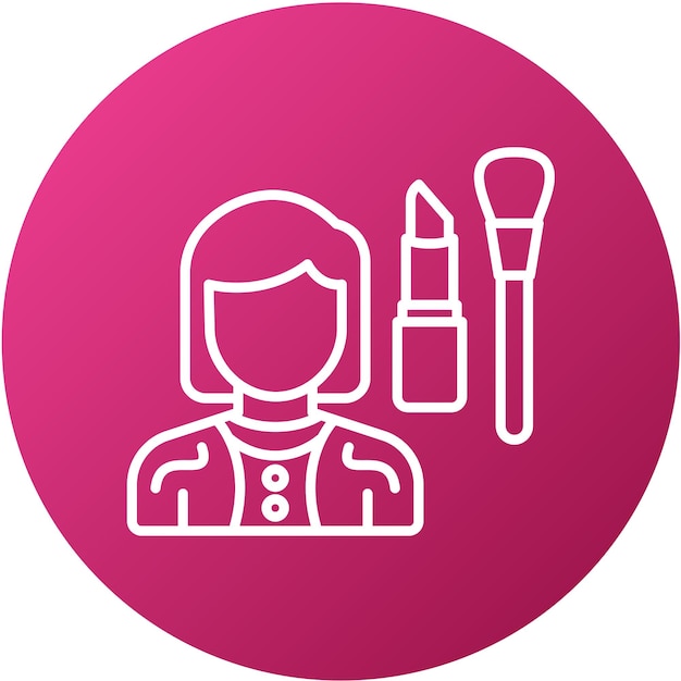 Diseño vectorial Artista de maquillaje Estilo de icono femenino