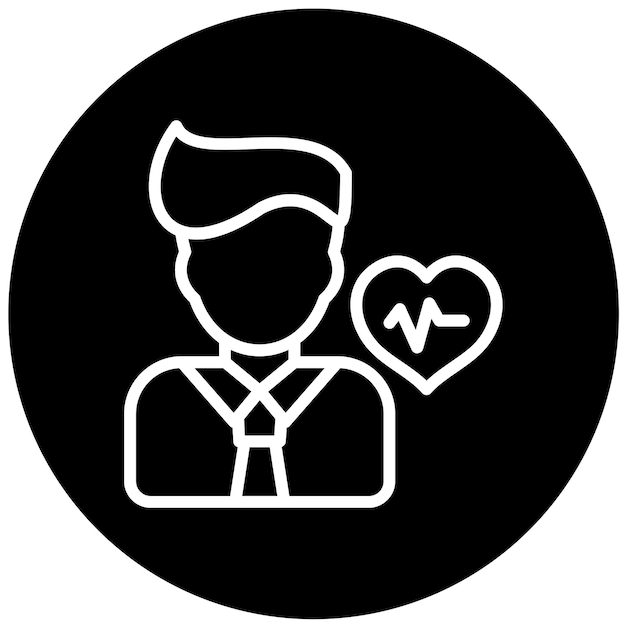 Diseño vectorial Asesor de bienestar Estilo del icono