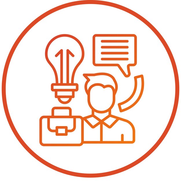 Diseño vectorial Asesoramiento de carrera Estilo de icono