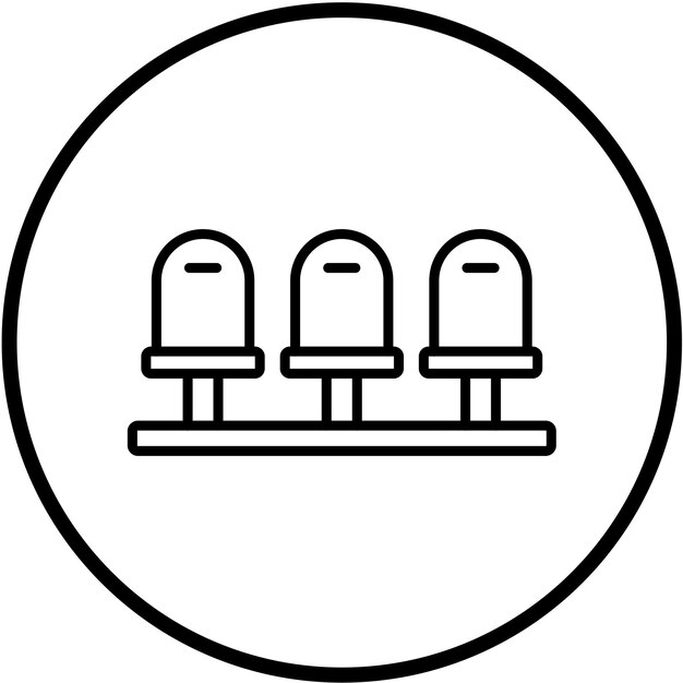 Diseño vectorial de asientos de estadio Estilo de icono