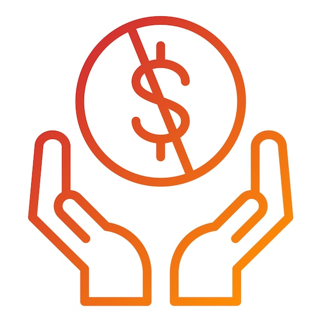 Diseño vectorial Asociación sin fines de lucro Estilo de icono