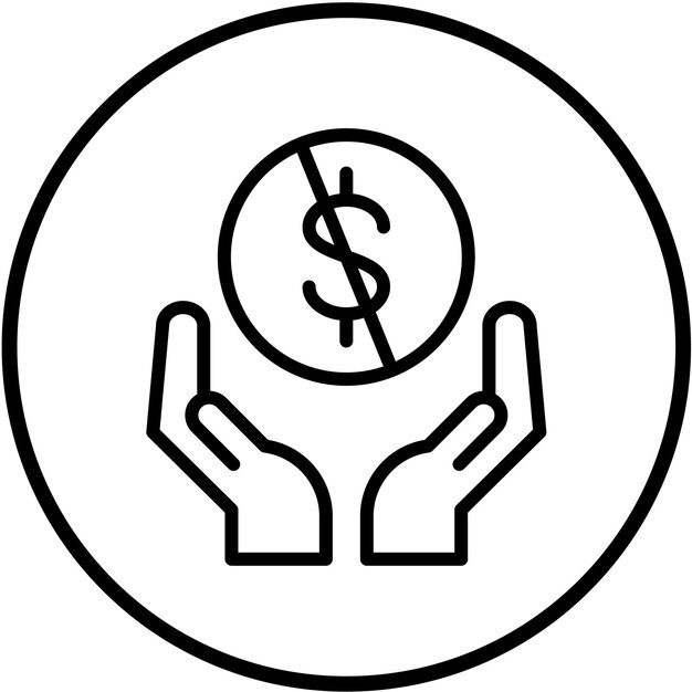 Diseño vectorial Asociación sin fines de lucro Estilo de icono