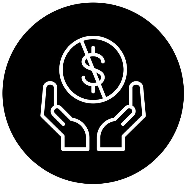 Diseño vectorial Asociación sin fines de lucro Estilo de icono